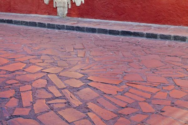 Mexico Light reflecting on street stones